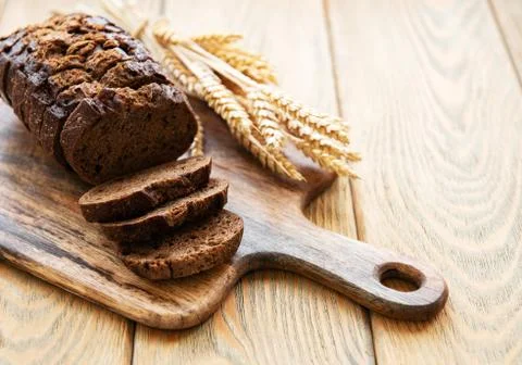 Top view of sliced bread Foto stock