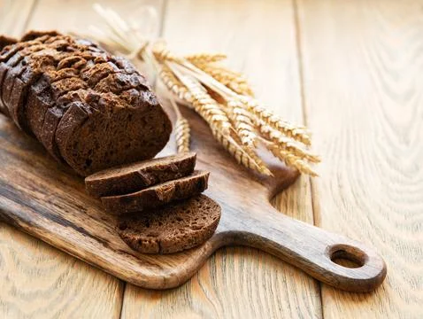 Top view of sliced bread Stock Photos