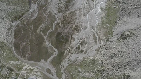 Top view of small river shapes (cine log) Stock Footage 95063774