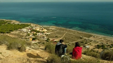 Top view of small town. 2 peoples Stock Footage 83467351