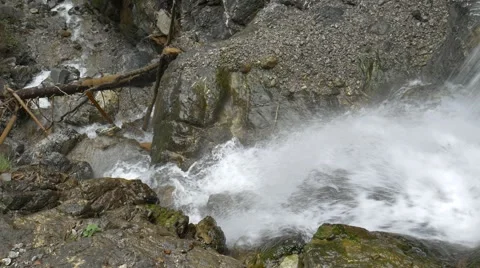 Top view of small waterfall Stock Footage 56164203