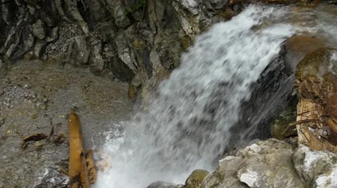 Top view of small waterfall Stock Footage 56232035