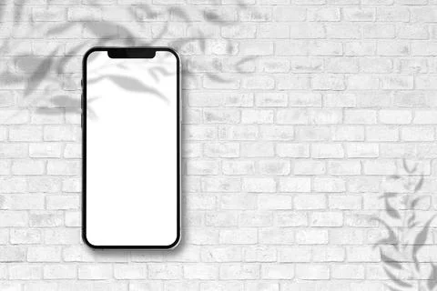 Top view smartphone mock up template Stock Photos