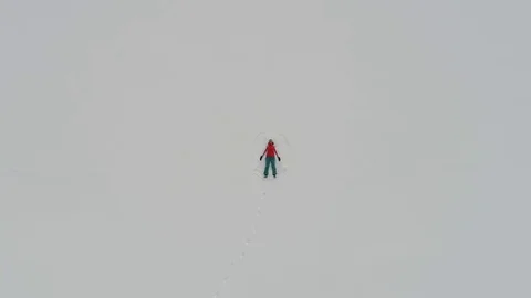 Top view of snow angel Video stock 74552900