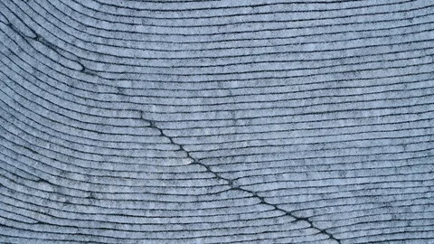 Top view on the snow covered tea plantation Stock Footage 101834024