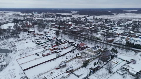 Top View of the Snowy Expanses Stock Footage 297251736