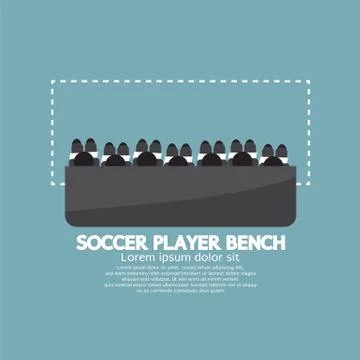 Top View Of Soccer Player Bench Vector Illustration Stock Illustration