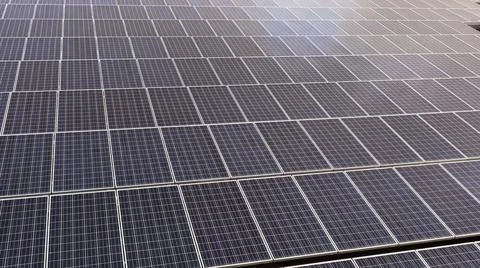 Top View Solar Panels Or Solar Cell above Parking Places Outdoor, Renewable Stock Photos