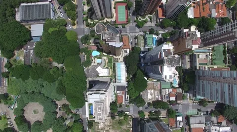Top view of some buildings in Sao Paulo, Brazil Stock Footage 59558170
