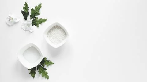 Top view spa element collection Stock Photos