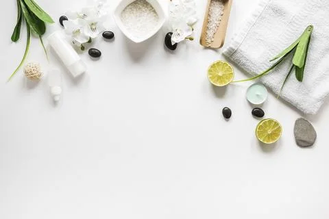 Top view spa element collection. High resolution photo Stock Photos