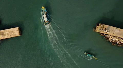 Top view of speedboat Stock Photos