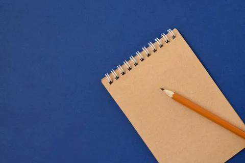 Top view spiral notebook Stock Photos
