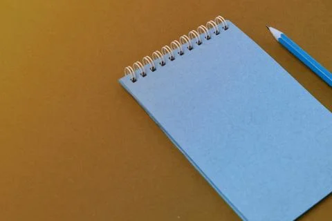 Top view spiral notebook Stock Photos