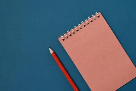 Top view spiral notebook Stock Photos