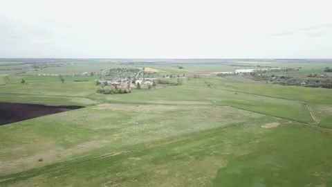 Top view of spring fields Stock Footage 168611341