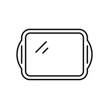 Top view of square tray vector black icon. EPS 10. Baking dish, sheet symbol. Stock-Illustration