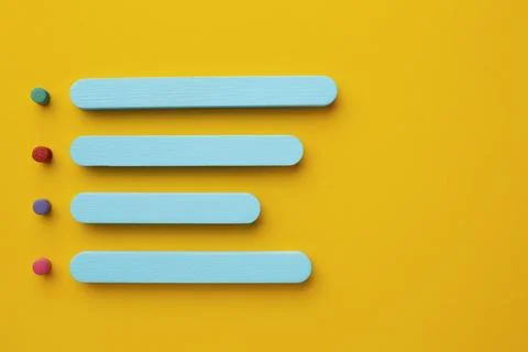 Top view statistics presentation Set Stock Photos