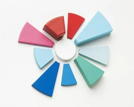 Top view statistics presentation Set Stock Photos