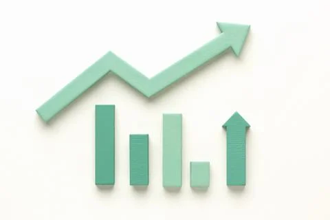 Top view statistics presentation Set Stock Photos