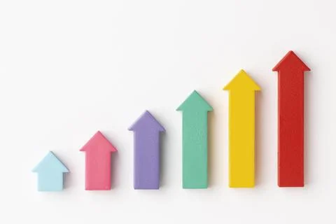 Top view statistics presentation Set Stock Photos