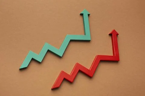 Top view statistics presentation Set Stock Photos