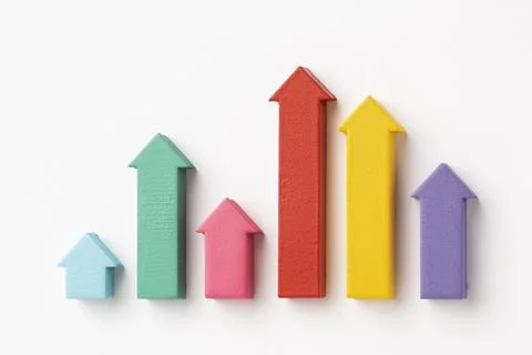 Top view statistics presentation Set Stock Photos
