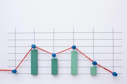 Top view statistics presentation Set Stock Photos