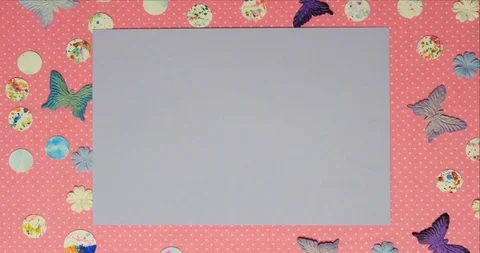 Top view stop motion of crumpled paper with copy space Stock Footage 94063040