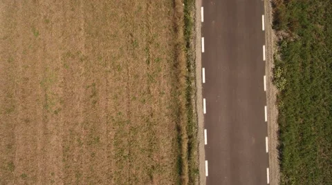 Top view of a straight road 스톡 동영상 68065132