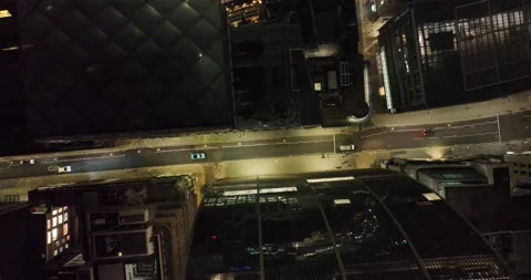 Top view of street between skyscraper in business center Stock Footage 201450306