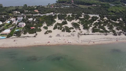 Top View of a Stunning Summer Beach Stock Footage 291296798