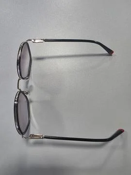 Top view of stylish metal frame sunglasses Stock Photos