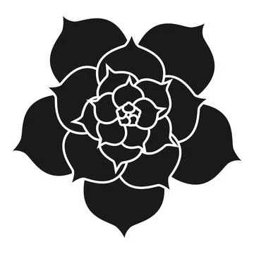 Top view succulent icon, simple style Stock Illustration