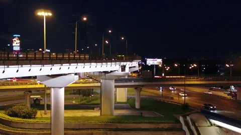 Top view summer close-up of the car in the flow of cars on the road Moscow Stock Footage 103333429