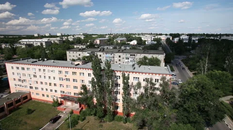 Top view on a summer town Stock Footage 63979004
