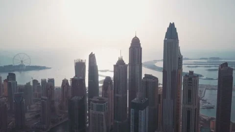 Top view of the sunset in Asia. 4K video Stock Footage 91191684