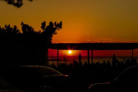 Top view of sunset from Devil's Table Stock Photos