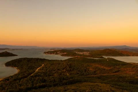 Top view of sunset from Devil's Table Stock Photos