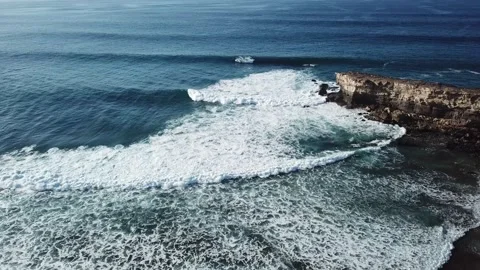 Top view of the surf on a coast Stock Footage 198932002