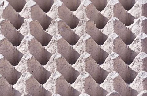 Top view surface texture of empty cardboard egg caron box Stock Photos