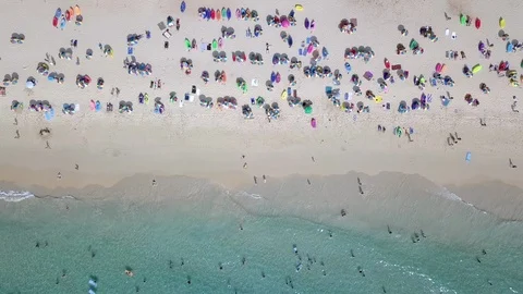 Top view Surin Beach in Phuket province, southern of Thailand. Stock Footage 90896015
