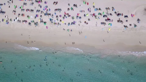 Top view Surin Beach in Phuket province, southern of Thailand. Stock Footage 90896620