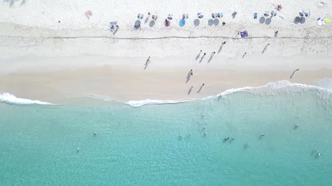Top view Surin Beach in Phuket province, southern of Thailand. Stock Footage 90898078