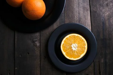 Top view of table oranges for juice, Stock Photos