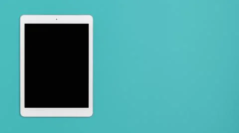 Top view tablet table with copy space. High quality and resolution beautiful Stock Photos