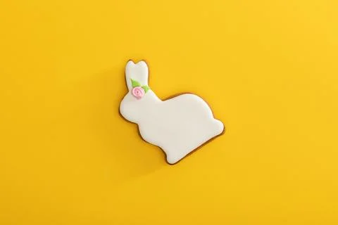 Top view tasty easter cookie Stock Photos