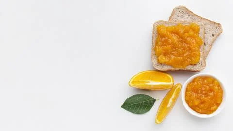 Top view tasty jam bread. High quality and resolution beautiful photo concept Stock Photos