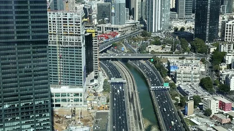 Top view of Tel Aviv Stock Footage 116487445