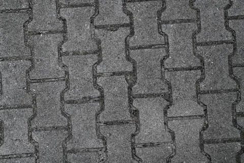 Top view on texture of figured paving slabs Foto stock
